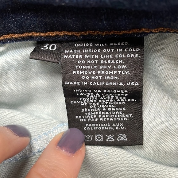 J Brand Mid Rise Rails Straight Leg Jean Women's 30 Ankle Distressed Norfolk - Picture 14 of 16